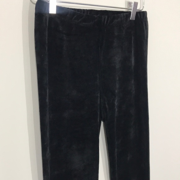 Crushed Velvet Leggings One Size Velour Black - Picture 8 of 8